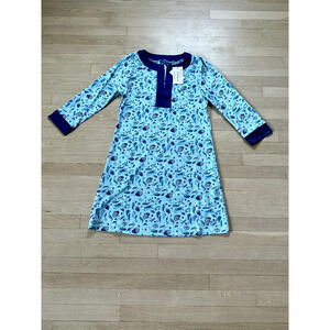 Cabana Life Beach Cover-Up Dress - UPF 50+, 3/4 Sleeve, Blue Paisley, Medium